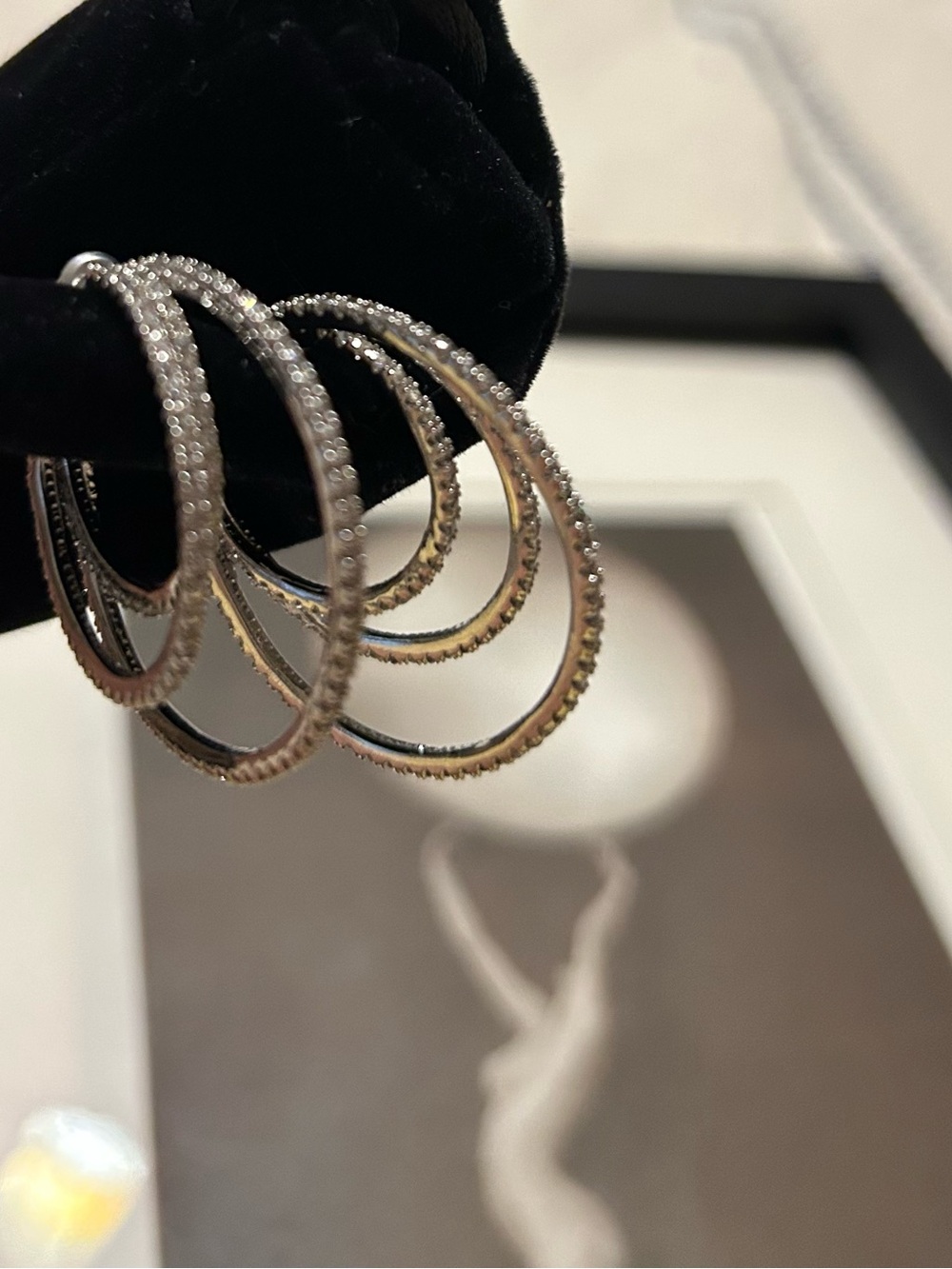 Kenneth Jay Lane Petite Triple Hoop Earrings